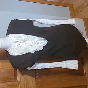 Cashmere sweater vest, sz S/M, brown